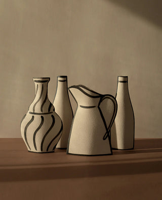 Keramikvase „Morandi Pitcher“ Schwarz