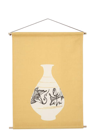 Wandbehang – Traditionelle koreanische Keramik mit Fischdekoration / Kamel