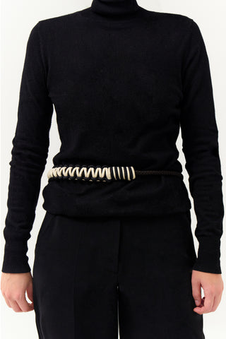 Maedeup (Korean Knots) Dog Collar & Leash Set - Black & White