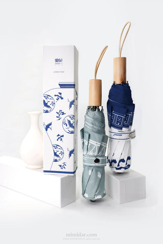 Folding Umbrella "Goryeo Celadon" - Ultramarine