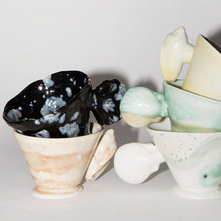 Handmade Ceramic Mug "Kissing Auroras"