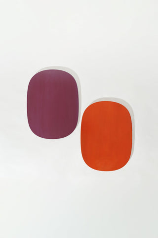 Reversible Ottchil (Korean Lacquer) Serving Platter - L / Orange