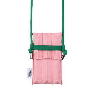 Knit Pleated Phone Bag made from Recycled Ocean Plastic - Pink