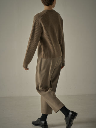 Round Wool Pants - Cocoa Brown