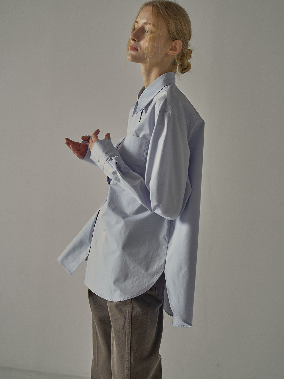 Overfit Poplin Shirt - Skyblue – HANforum