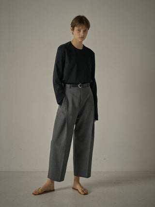 Round Wool Pants - Charcoal