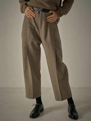 Round Wool Pants - Cocoa Brown