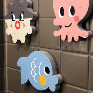 Creative Bath Toy Set (Bath Stickers + Poster) - Aquarium
