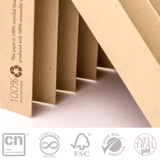 60g Buchständer aus pH-neutralem Recyclingpapier "g.Stand" - Beige