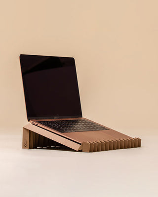 45g Laptop Stand made from pH-neutral Recycled Paper "g.flow" - Brown