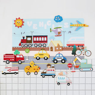 Kreatives Badespielzeug-Set (Badeaufkleber + Poster) - Autos