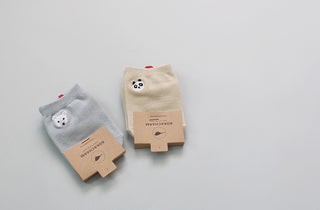 2,5er-Set Low Cut Socken - Eisbär & Panda