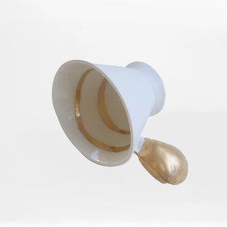 Handgefertigte Keramiktasse 24K vergoldet „Golden Scallop“